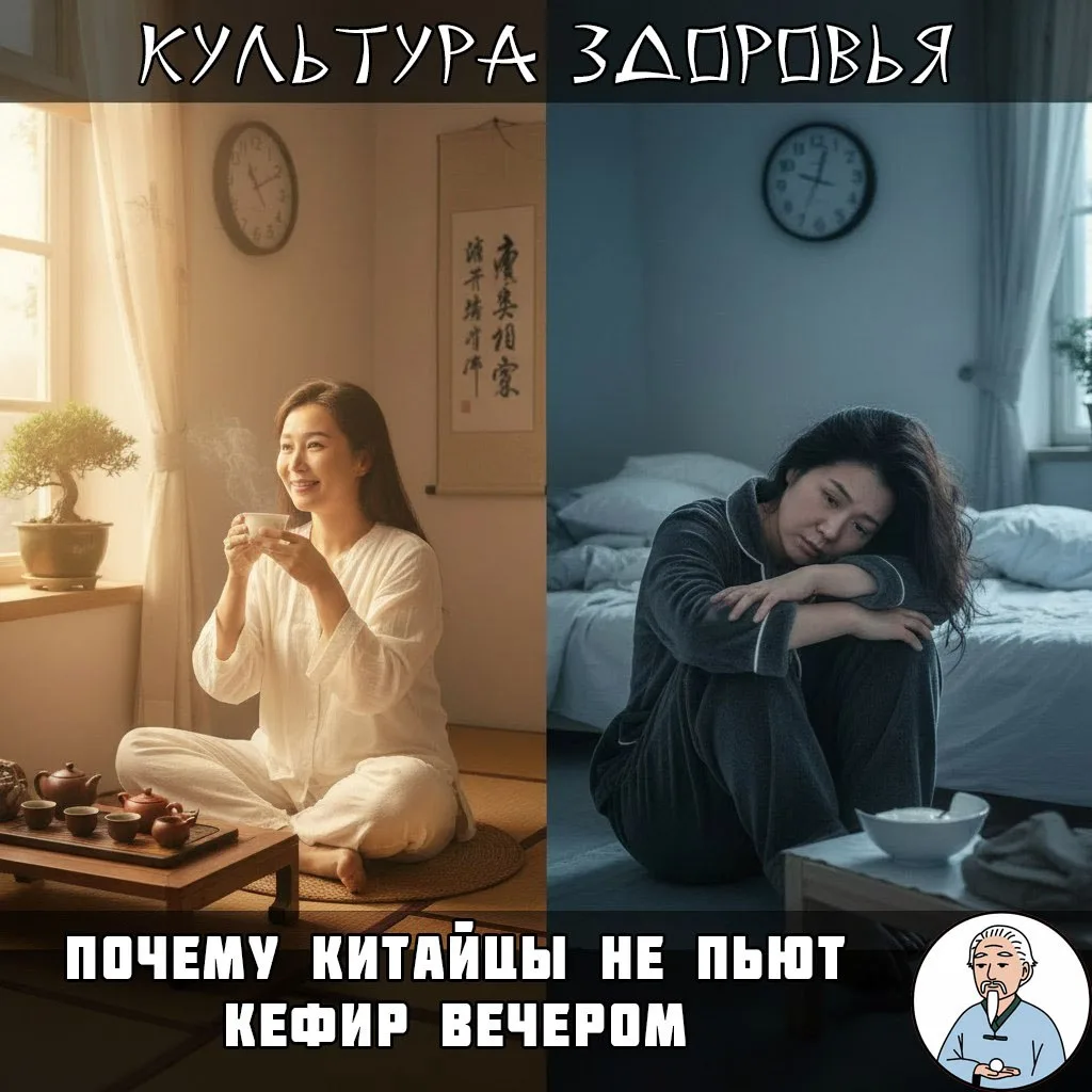 Кисломолочное на ночь блокирует утреннюю энергию  Ночью организм восстанавливается, а кефир или йогу
