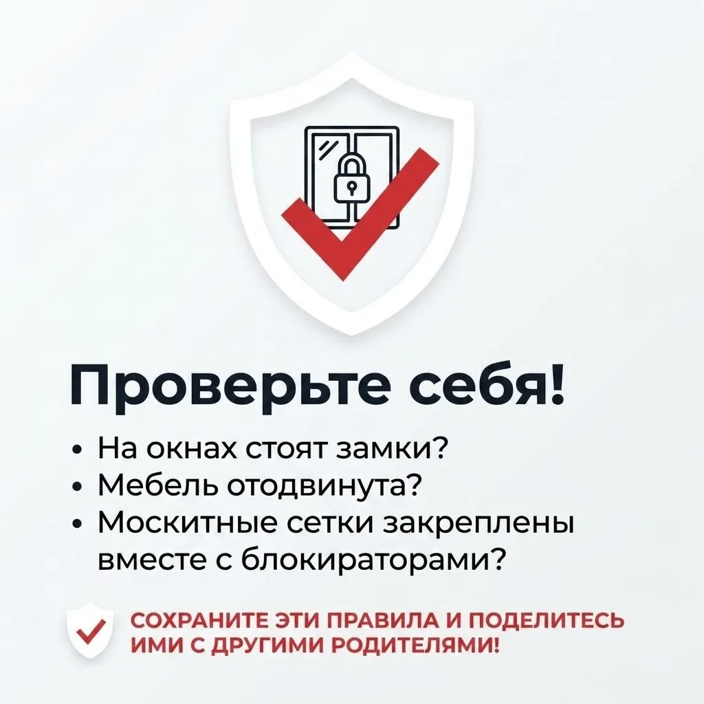 ☀️ Лето близко. Окна открыты. Но безопасны ли они для ваших детей?