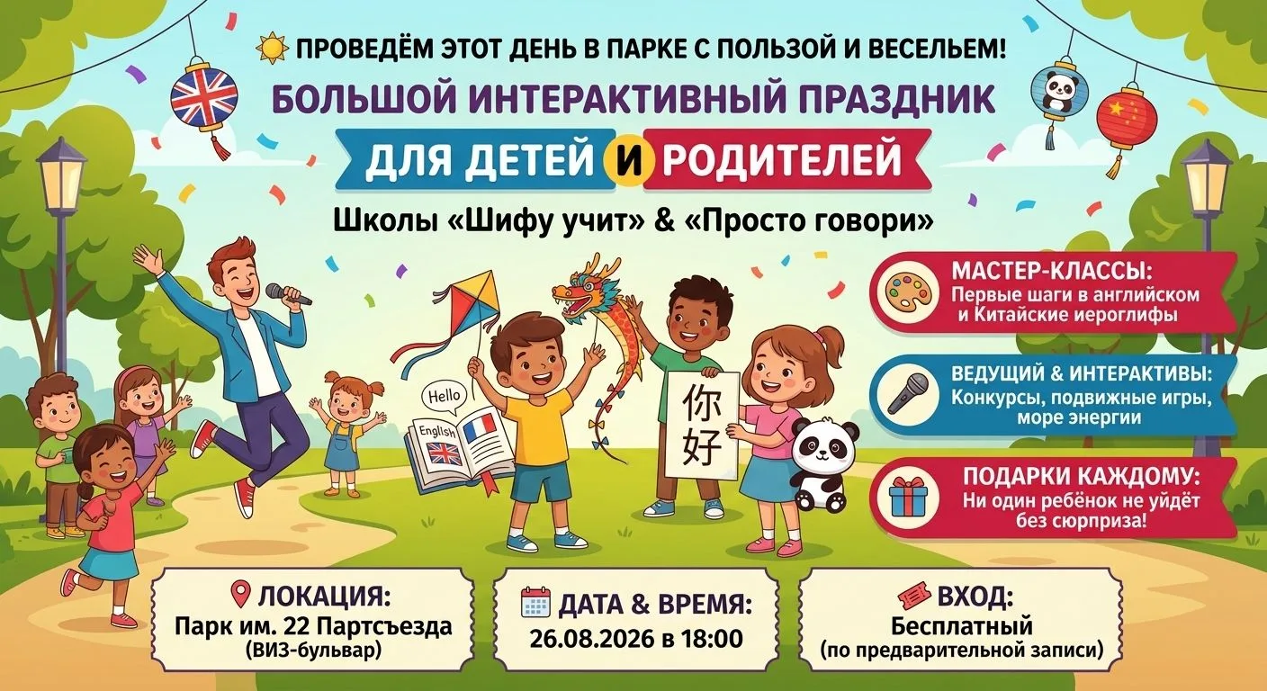 ☀️ Проведём этот день в парке с пользой и весельем!