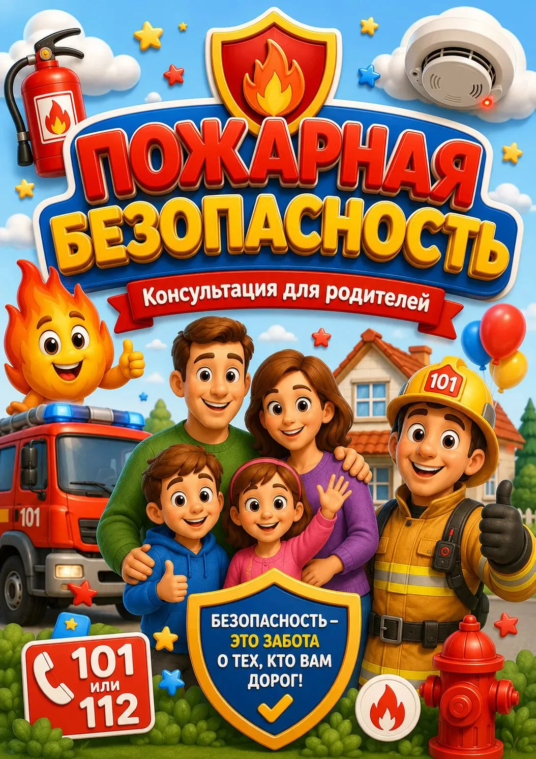 🔥 Пожарная безопасность: что должен знать каждый ребёнок (и его родители)