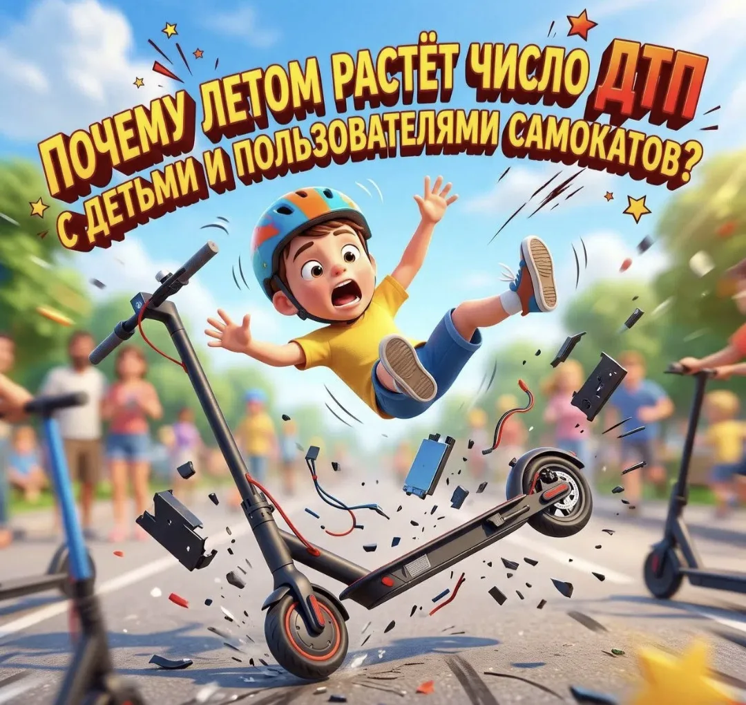 Почему летом растёт число ДТП с детьми и пользователями самокатов? 🛴