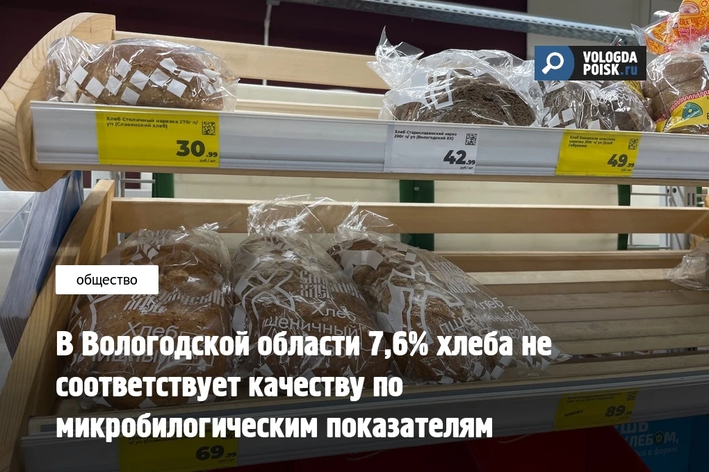 В Вологодской области Роспотребнадзор опубликовал данные проверок по хлебобулочным изделиям по итога