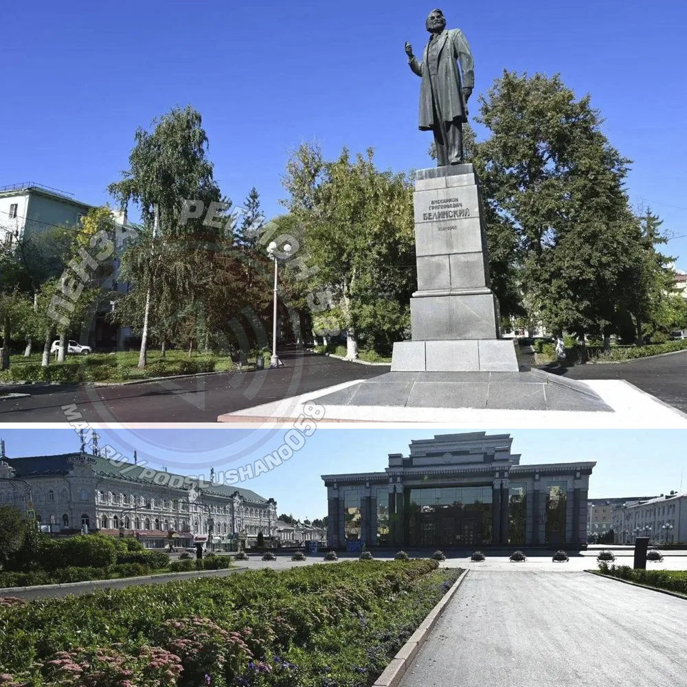 🏛️ В сквере имени Белинского напротив драмтеатра завершили благоустройство площадки.