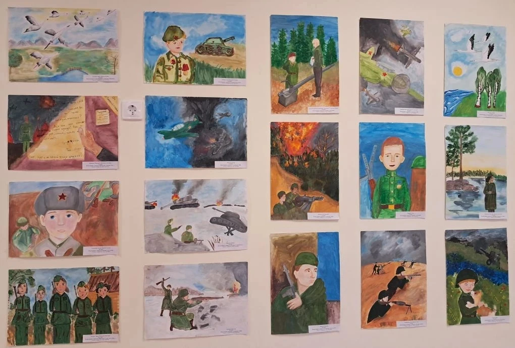 К Великой Победе ученики нашей школы под чутким руководством учителя изобразительного искусства Панф