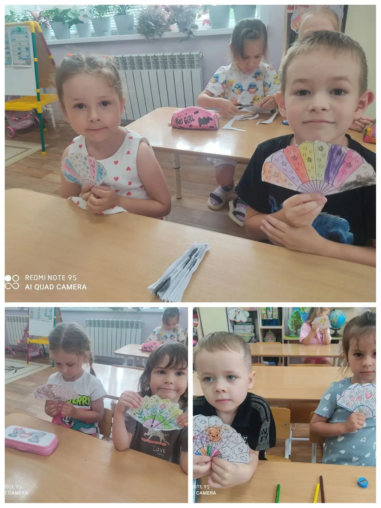 Спасение от летнего зноя🌞: как мы с ребятами создавали веера.