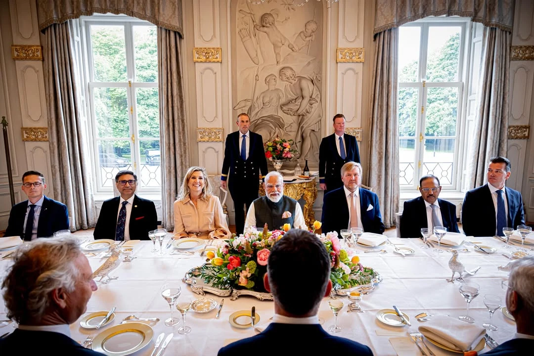 🇳🇱🤝🇮🇳 Король Нидерландов Виллем-Александр и королева Максима 16 мая приняли премьер-министра Индии Н