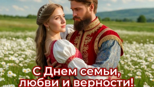 Дети старшего возраста поздравляют всех с Днем семьи, любви и верности! Пусть в каждом доме царят ми