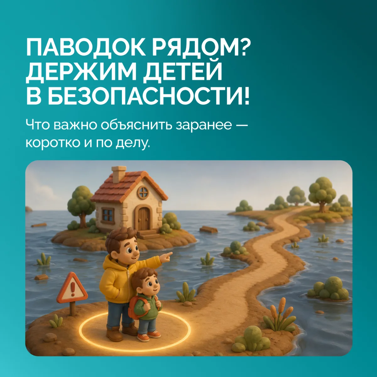 Вода не предупреждает, когда становится опасной! Во время паводка уровень воды может по...