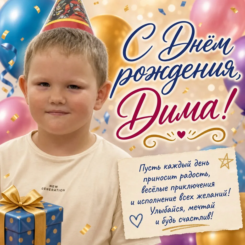 🎉 С днём рождения, Дима! 🎂