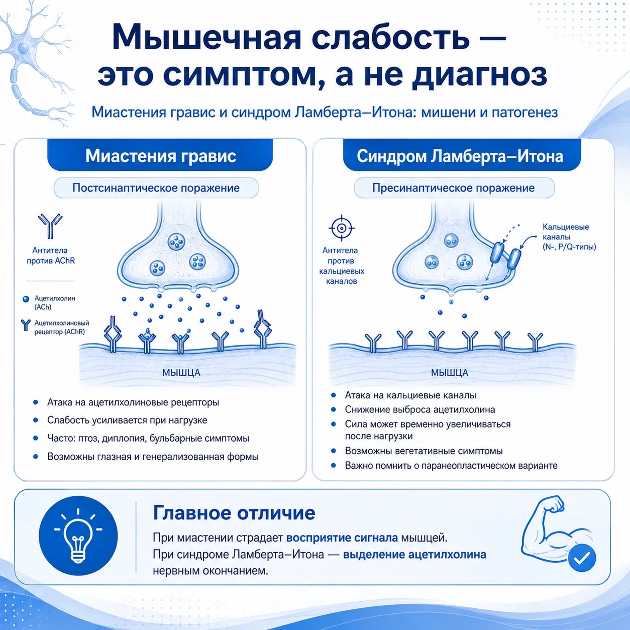 Мышечная слабость — это симптом, а не диагноз 💡