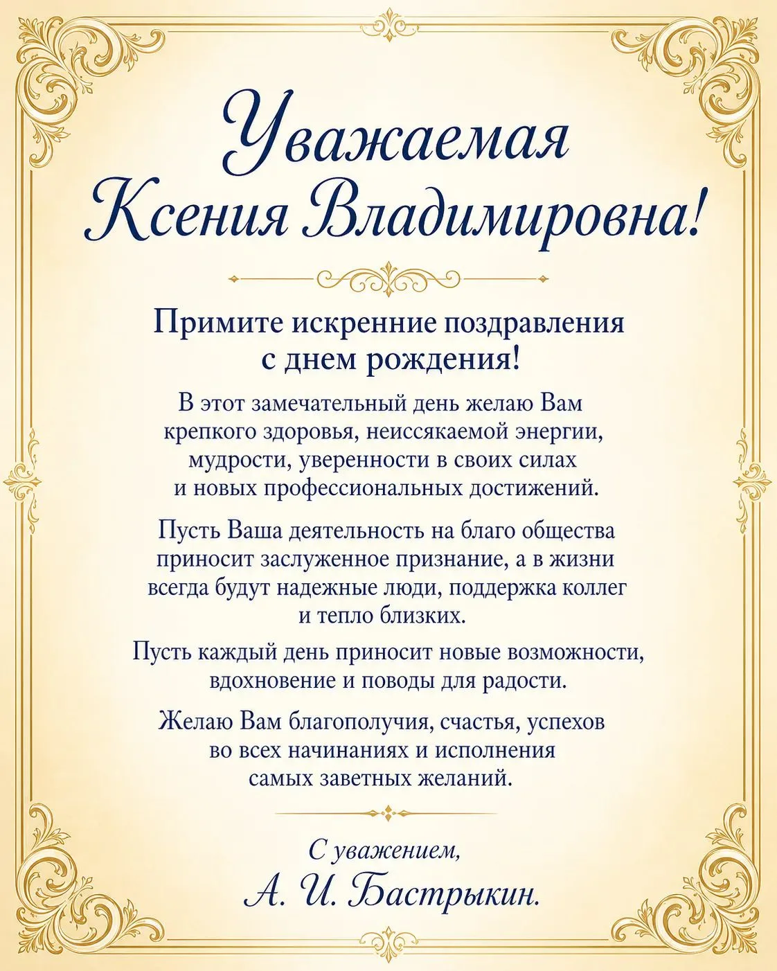 Александр Бастрыкин, поздравил свою сестру-казачку, известного рязанского общественного деятеля Ксен