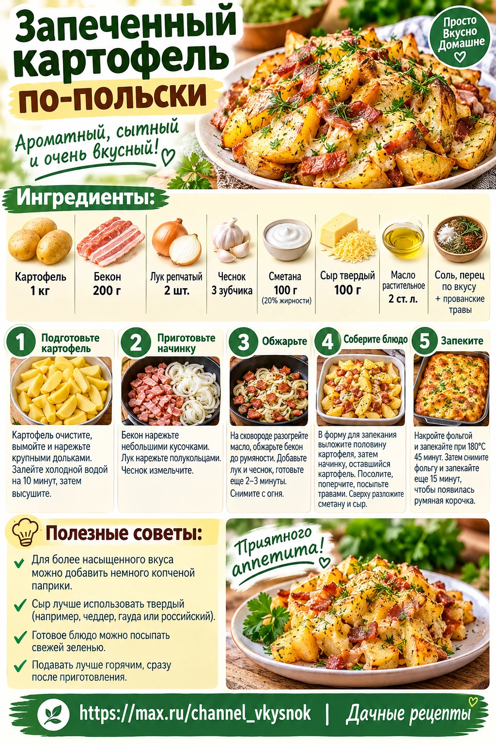 Запеченный картофель по-польски