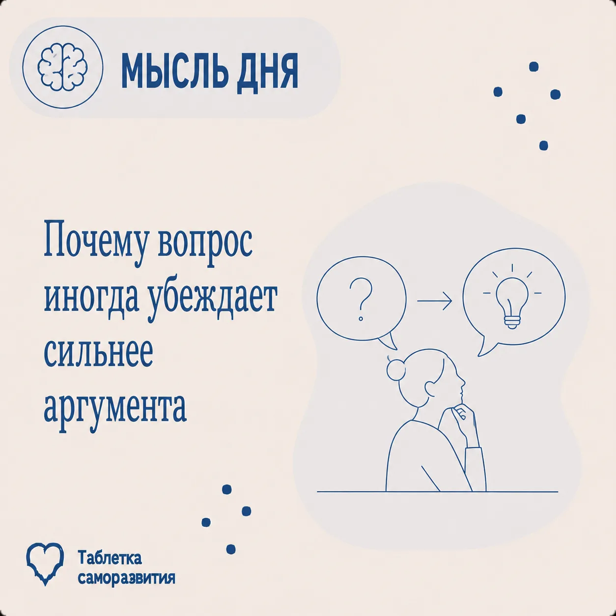 Почему вопрос иногда убеждает сильнее аргумента