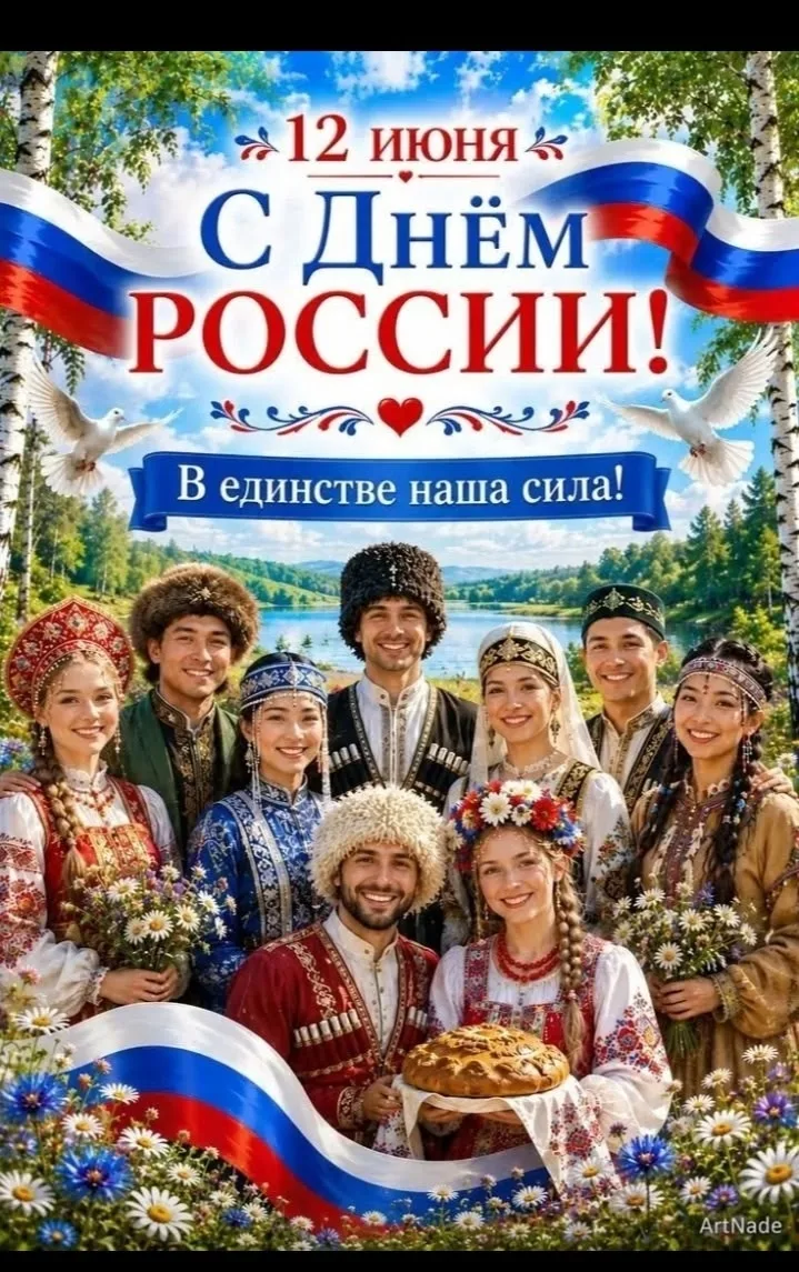 12 июня — день силы и единства нашей огромной страны. Мы разные, но мы вместе. С Днём России! Пусть 