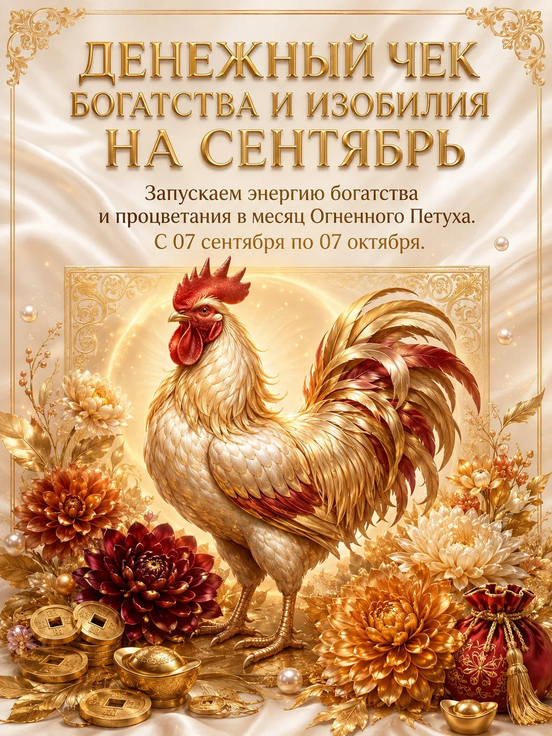 СЕНТЯБРЬ 2026: ДЕНЕЖНЫЙ ЧЕК ИЗОБИЛИЯ 🏆