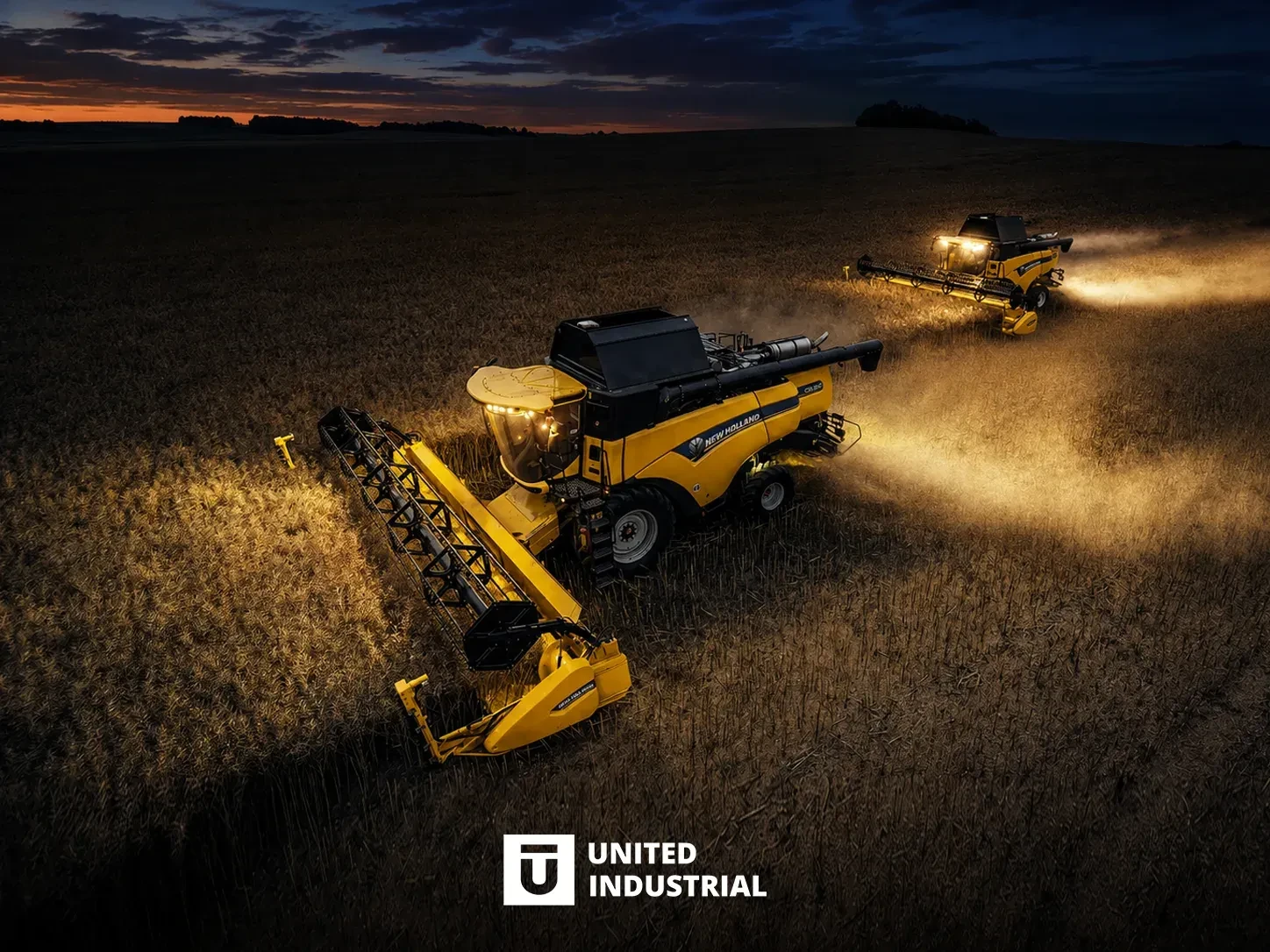 New Holland. Когда уборка продолжается после заката