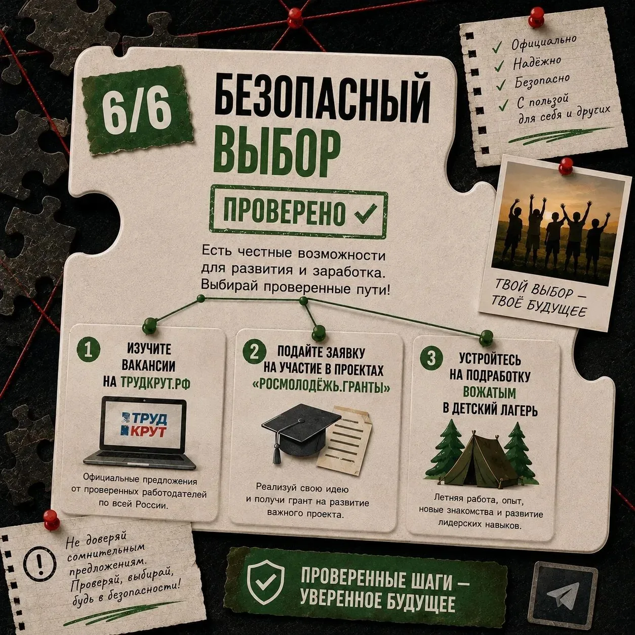 🚨 Вербовка может начинаться с обычного сообщения — предложения лёгкого заработка, прос...