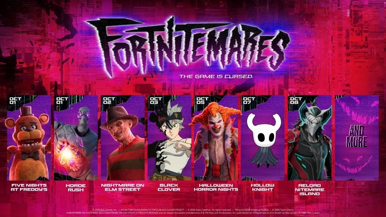 📆 Расписание «Fortnite: кошмары 2026»