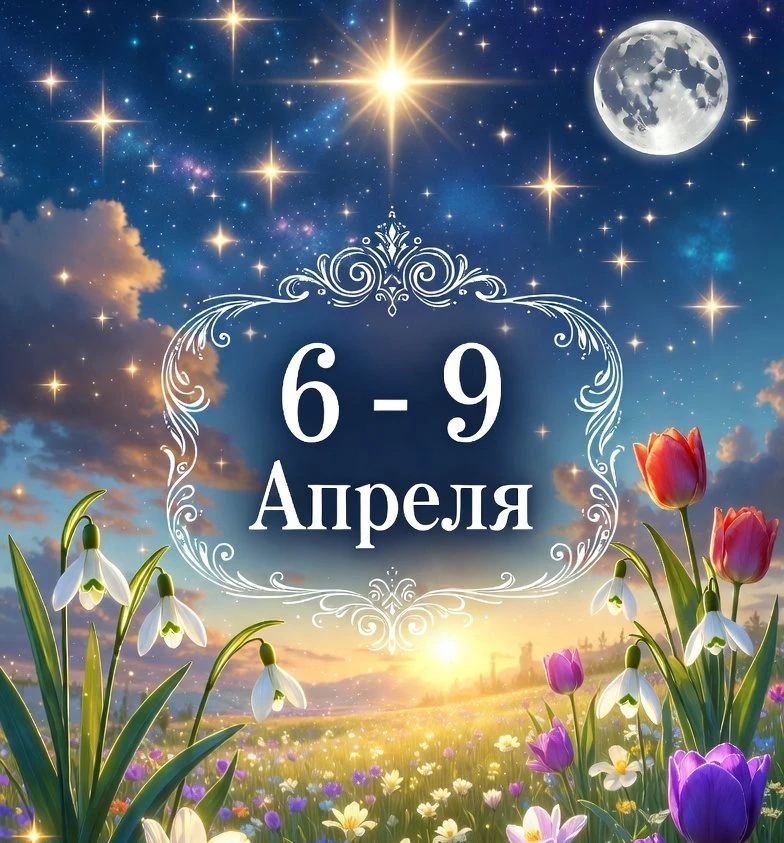 Привет, дорогие друзья! Давайте разберем даты 6 - 9 апреля Понедельник 6 апреля Луна находится в зна