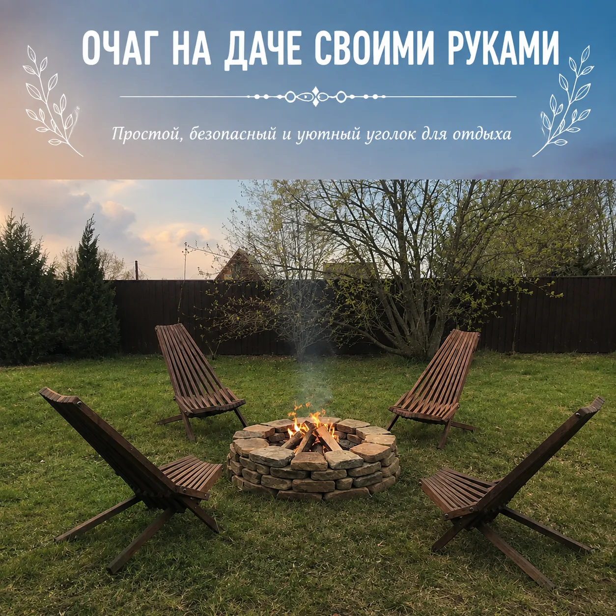 Друзья, сегодня для вас сделали пособие для создания костровой зоны за 6 шагов👍👍