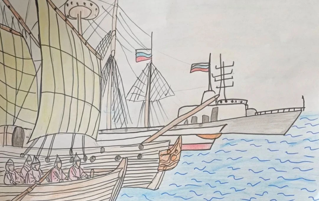 Молодые таланты нашей школы! ⚓️**

Илья Бугаенко подготовил замечательный творческий подарок ко Дню 