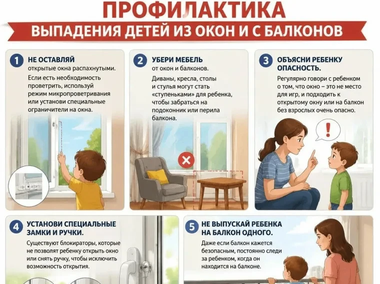 Уберечь ребенка от падения из окна👆