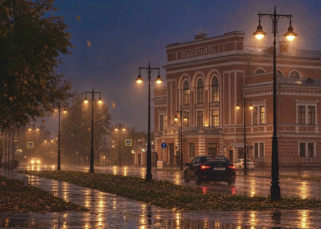 Осенний Ирбит в дождик просто великолепен