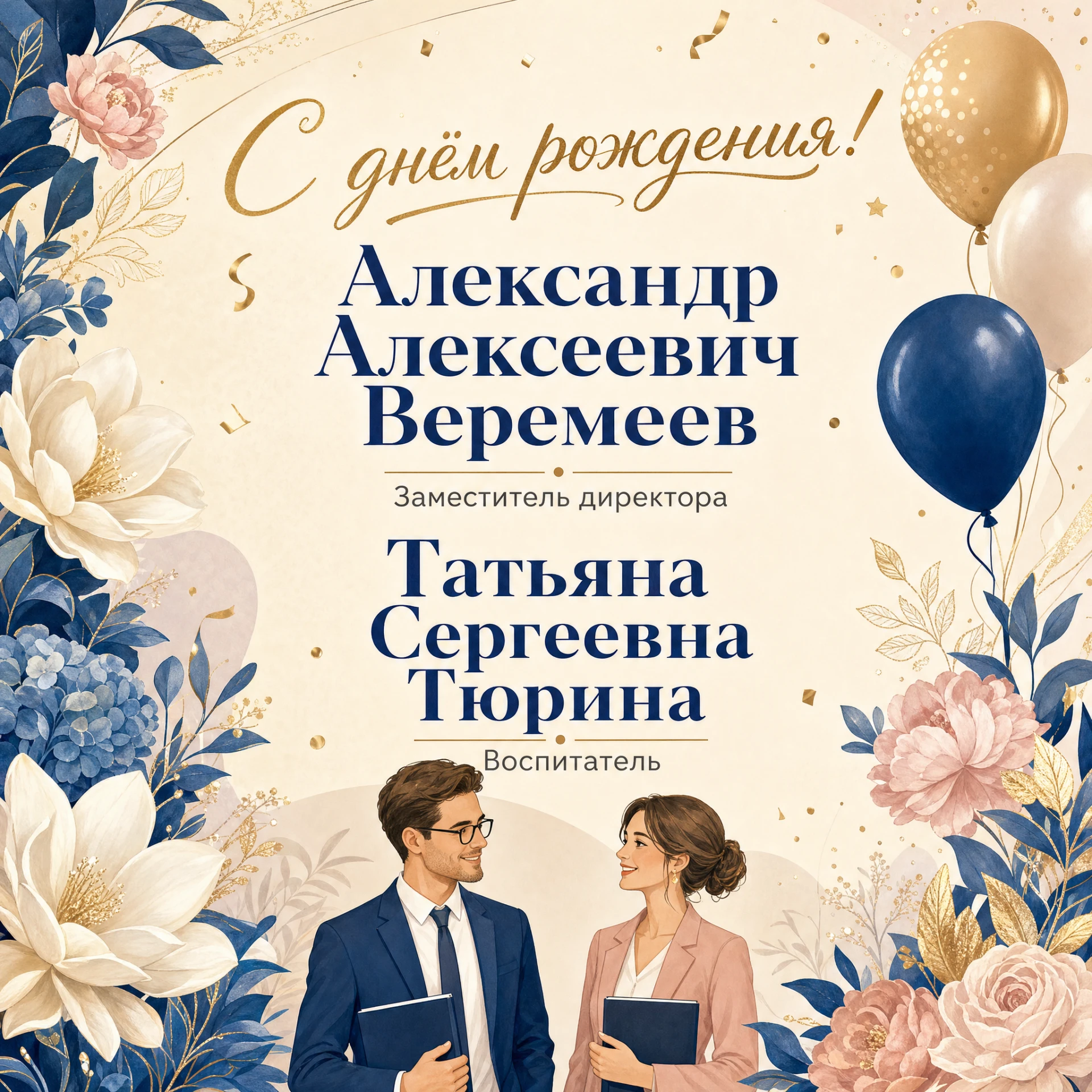 С днём рождения, Александр Алексеевич и Татьяна Сергеевна! 🎉