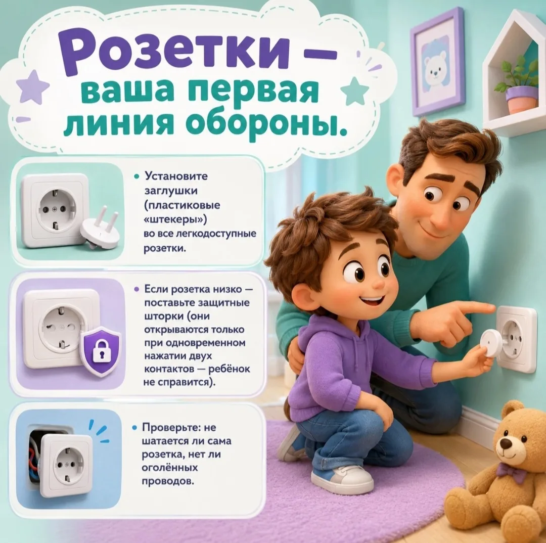 ⚡ «Безопасный дом» ⚡

🧸 Безопасный дом начинается с мелочей. С розетки.

Казалось бы — обычная розе