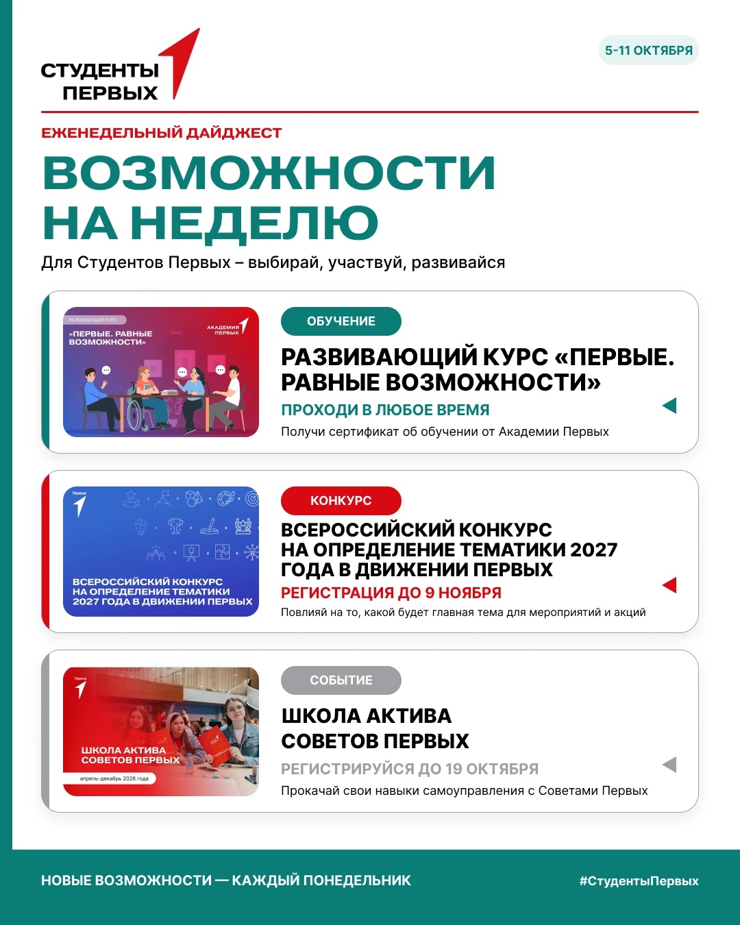 Новая неделя — новые способы влиять на мир вокруг себя 🚀