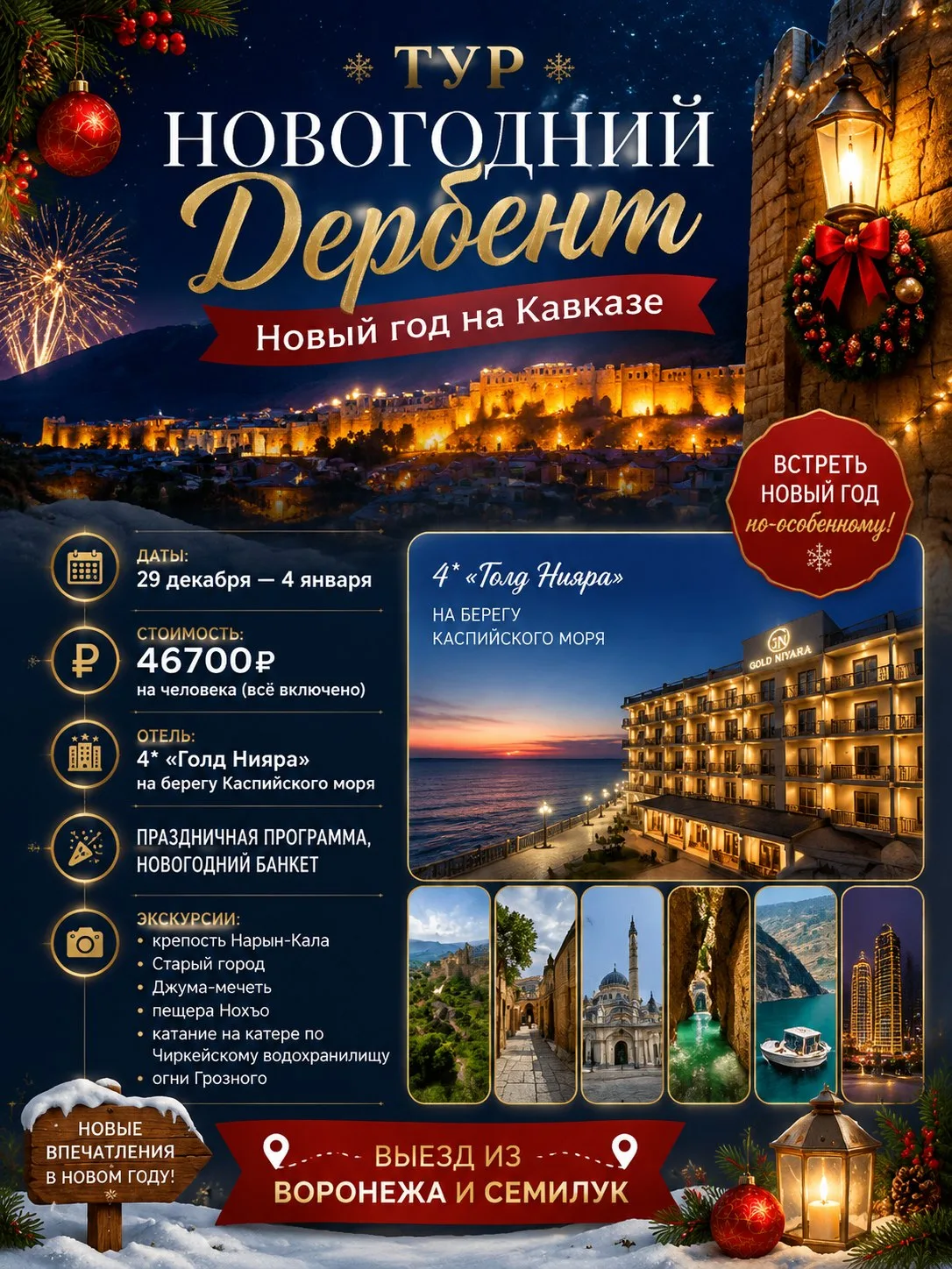 🎄 Хотите, чтобы Новый год запомнился на всю жизнь? Проведите его на Кавказе — в атмосф...
