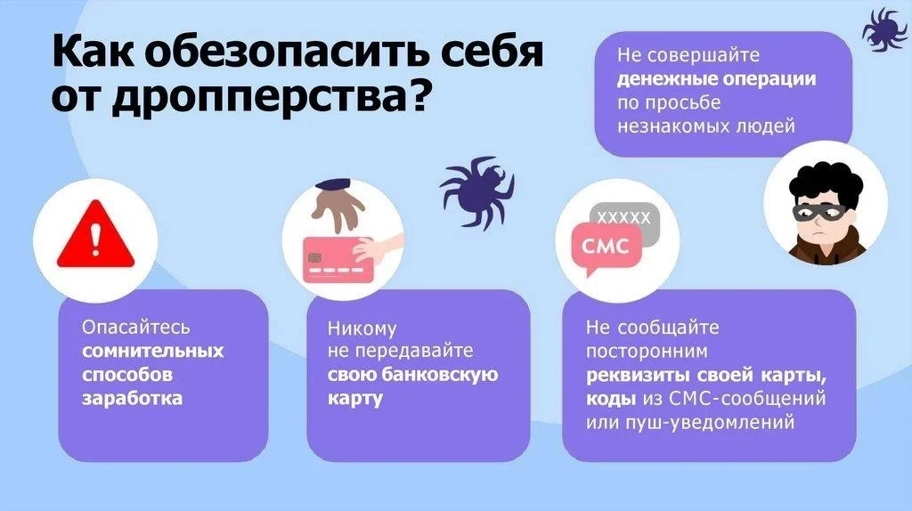 Как не стать дроппером и что делать, если вас пытаются вовлечь в мошенническую схему

Дроппер (дроп)