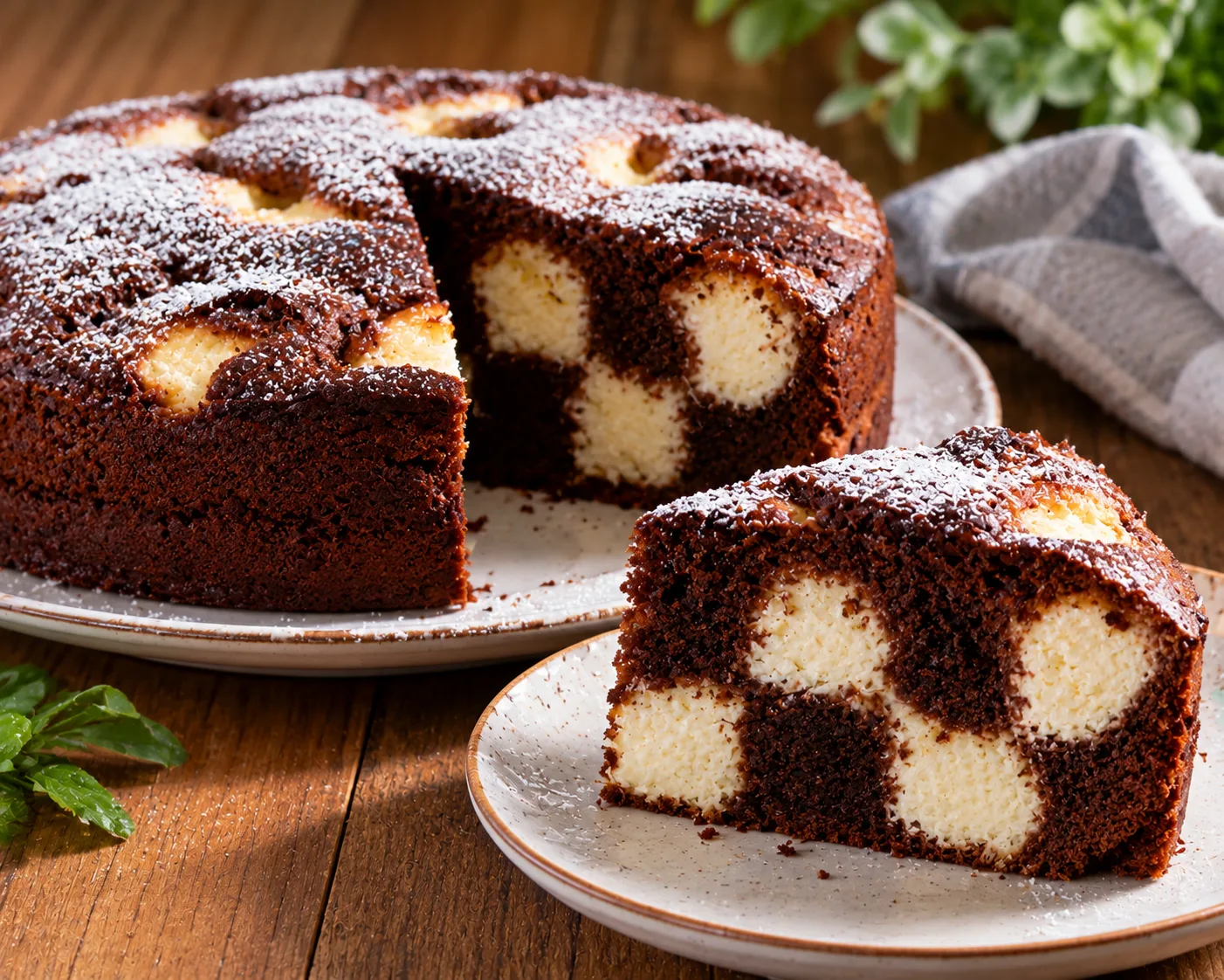 🍫 Пирог «Снежки в шоколаде» — нежный творожный сюрприз внутри! ❄️