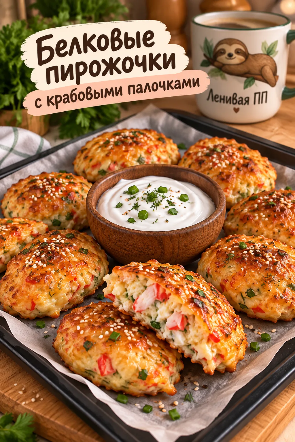 🥟 Белковые пирожочки с крабовыми палочками