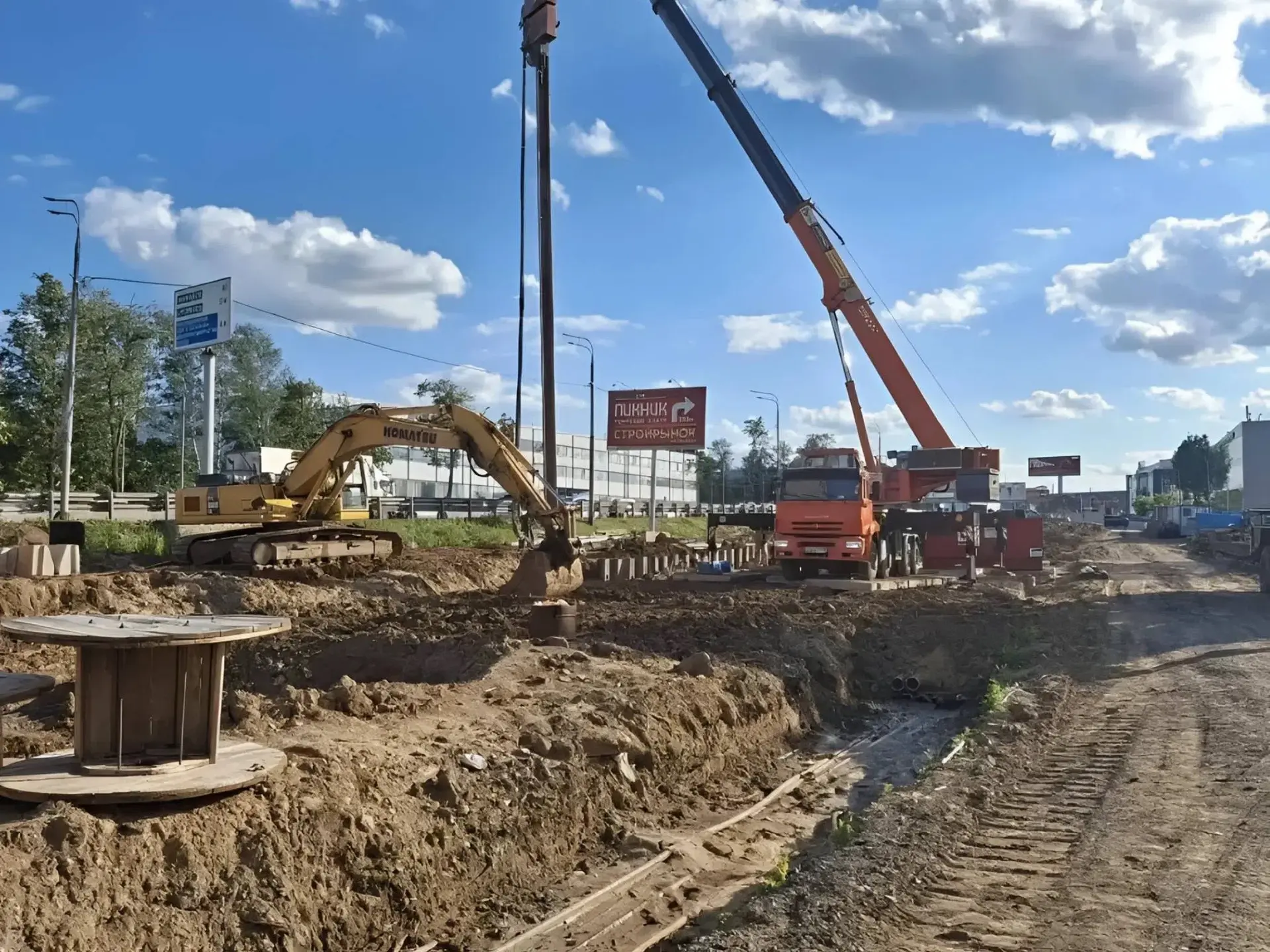 🚧 Дублёр Минского шоссе в Новоивановском: уже 40% готовности, откроют в сентябре!