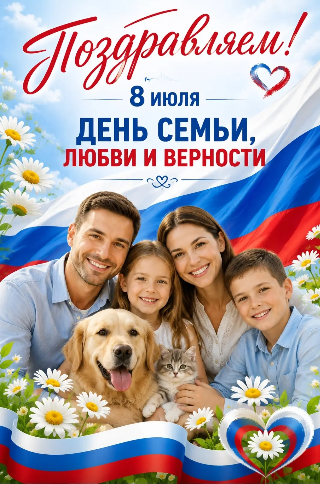 ☀️Доброе утро!!! 
❤️Сегодня особенный день — День семьи, любви и верности. Это прекрасный повод обня