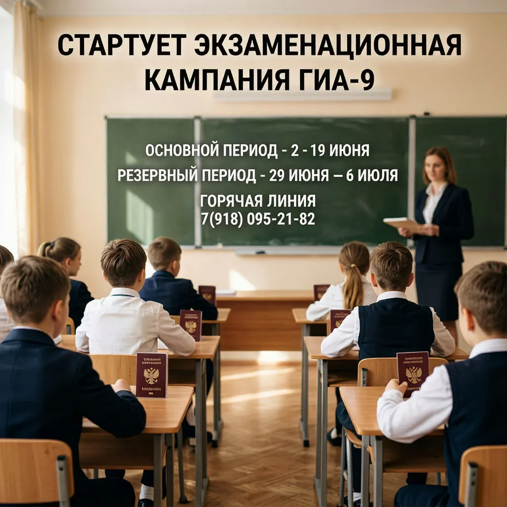 В Кущевском районе стартует основной период ГИА-9✍️