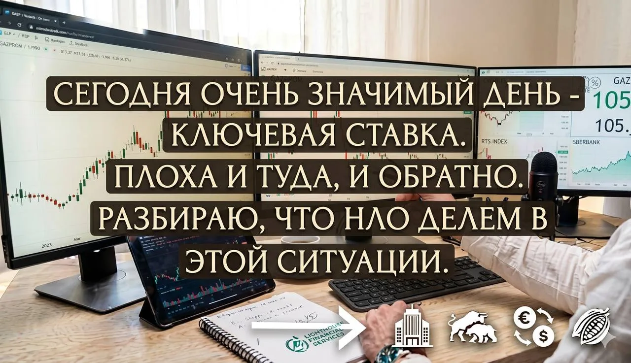 ➡️ Сегодня очень значимый день - ключевая ставка. Плоха и туда, и обратно. Разбираю, чт...
