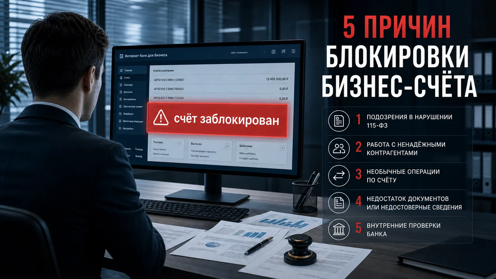 Утро. Открываете банковское приложение — счёт заблокирован.
