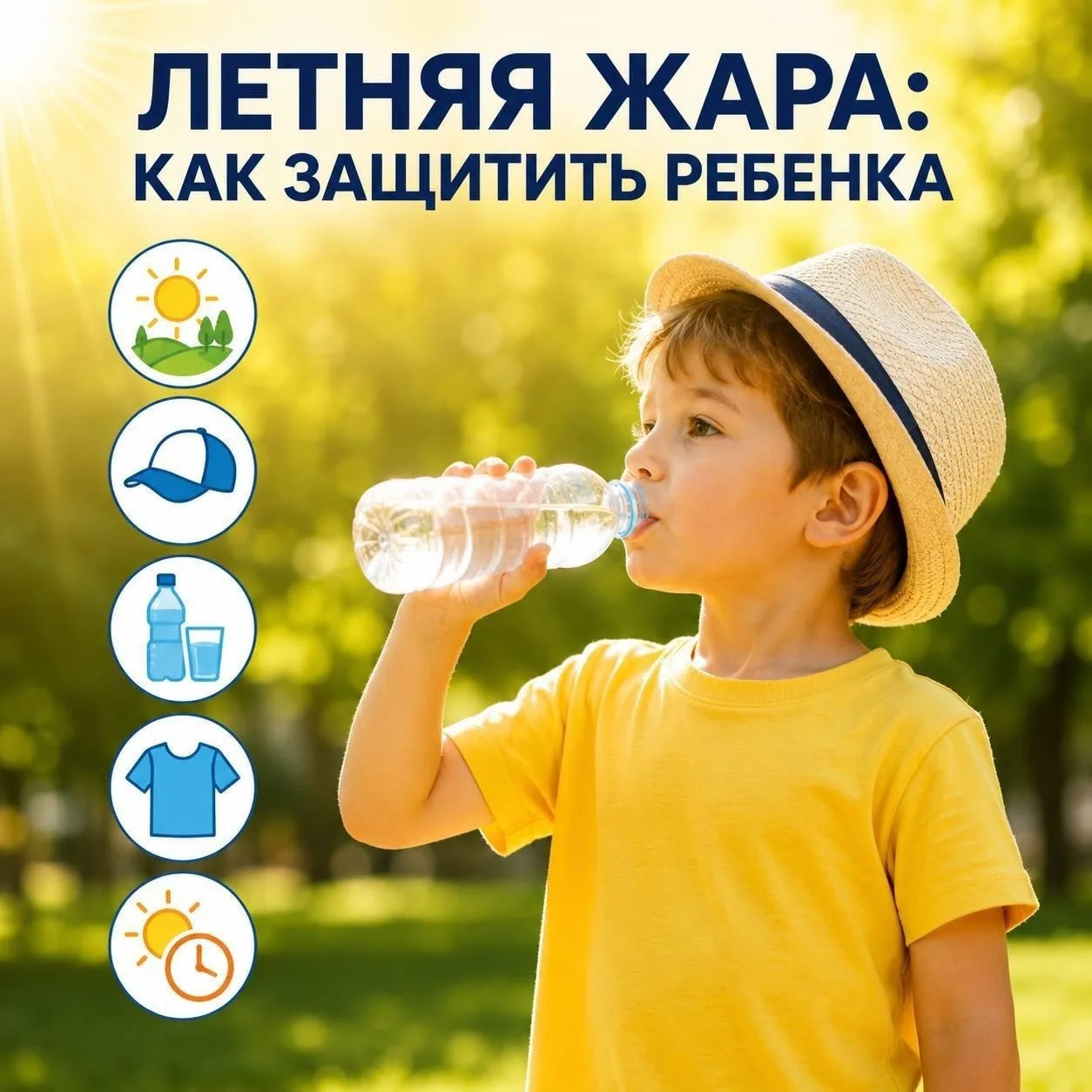 🌡 Летняя жара может быть опасна не только для взрослых, но и для детей.