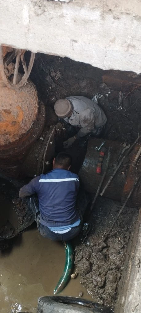 Работа по выводу аварийного участка магистрального водовода завершены.