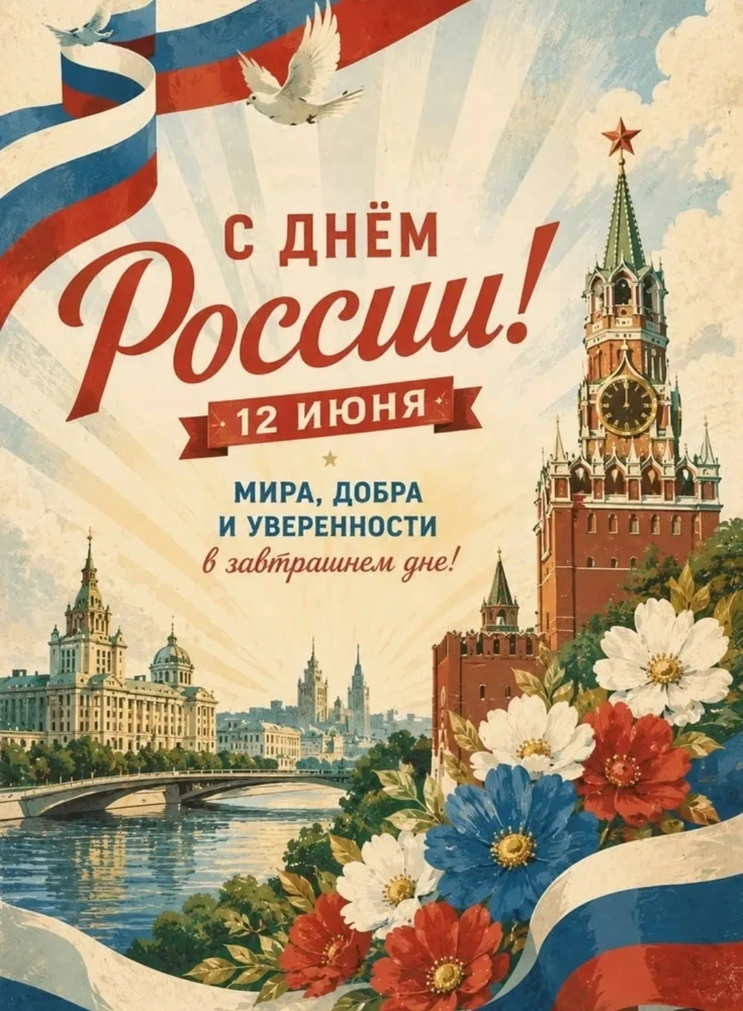 Поздравляем с Днём России! 🎉 Пусть наша страна процветает, а в каждом доме царят уют, гармония и сч