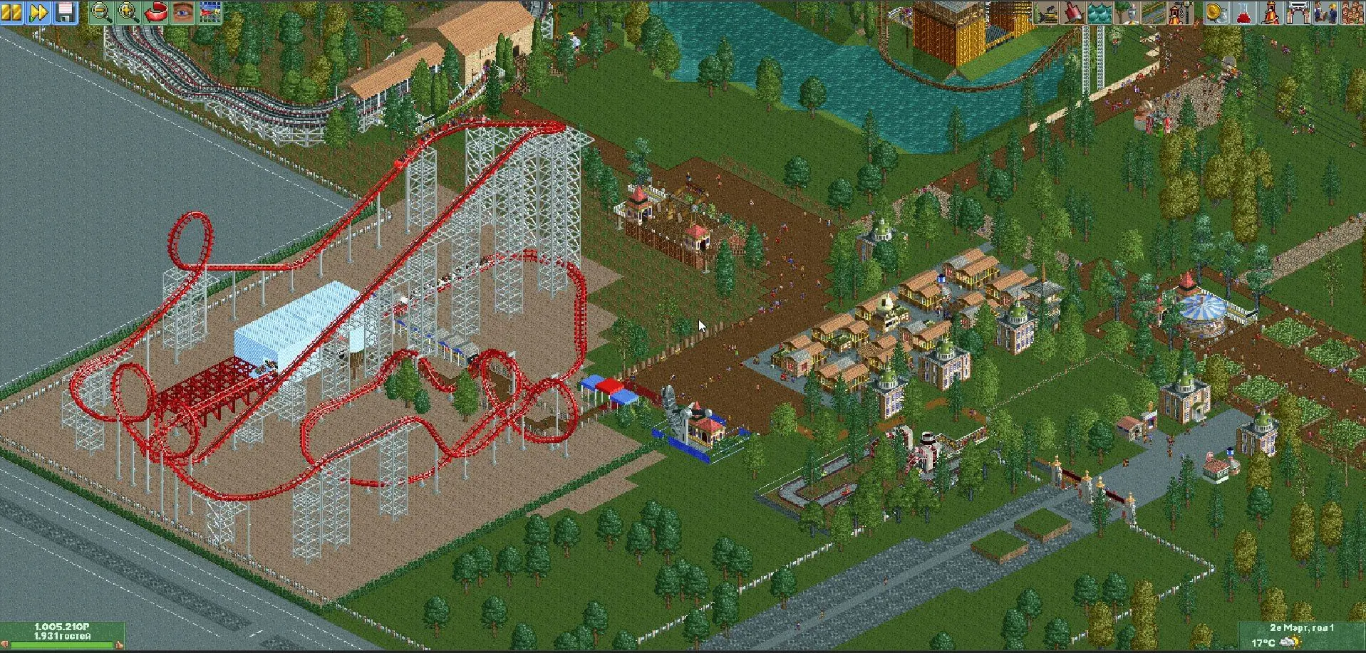 Стратегия RollerCoaster Tycoon 2 в браузере 🎢