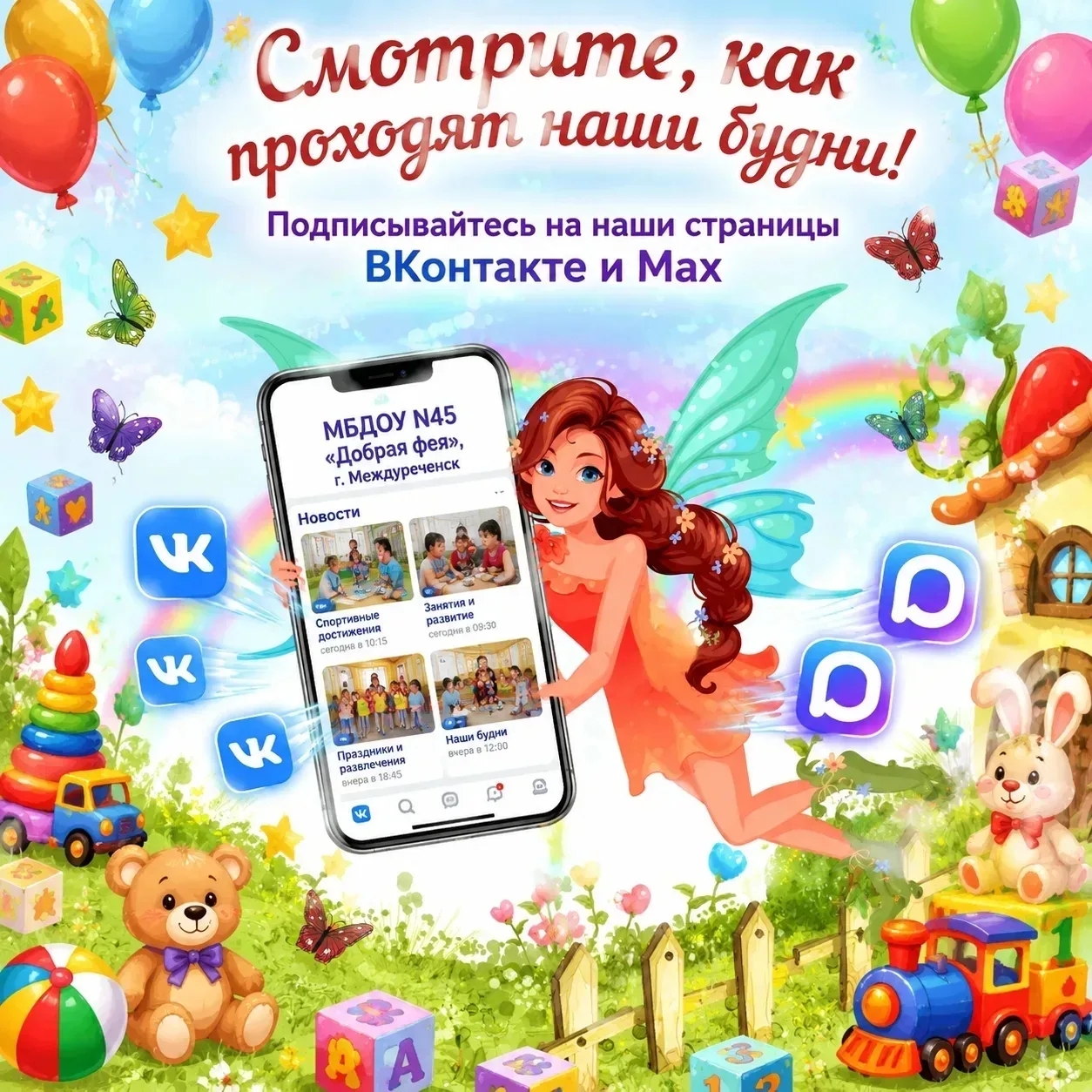 ✨Наш детский сад теперь доступен и в МАХ!
❤Дорогие родители и гости!
🤝Добро пожаловать на официальн