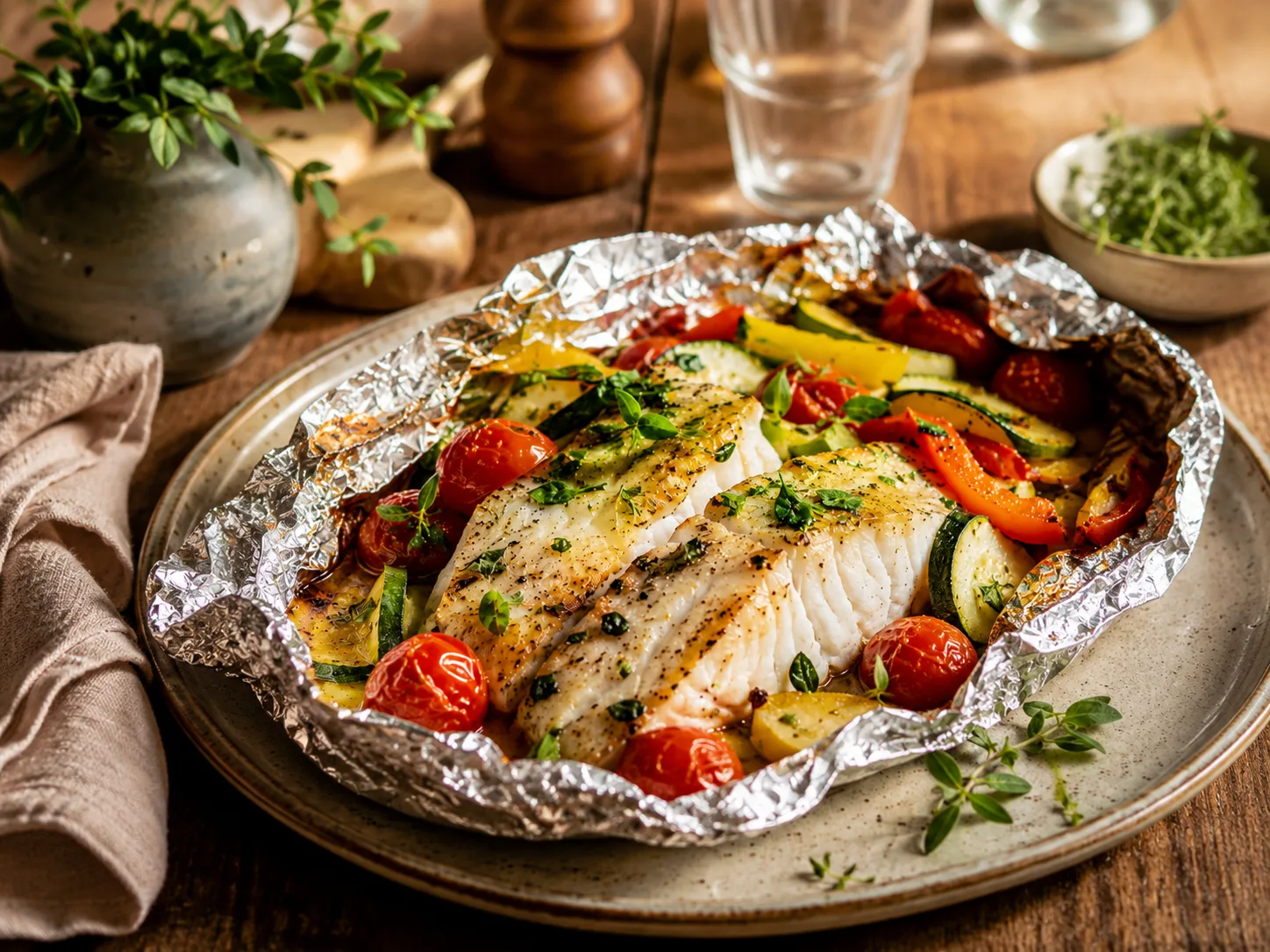🐟 Сочная рыба с овощами в фольге