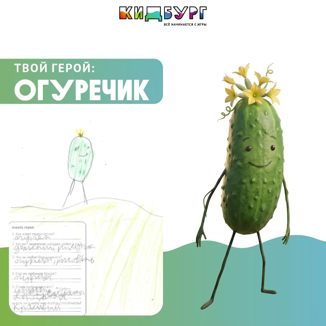 🎬✨ Придумать, нарисовать и дать жизнь: как дети создают своих мультгероев в Кибурге!