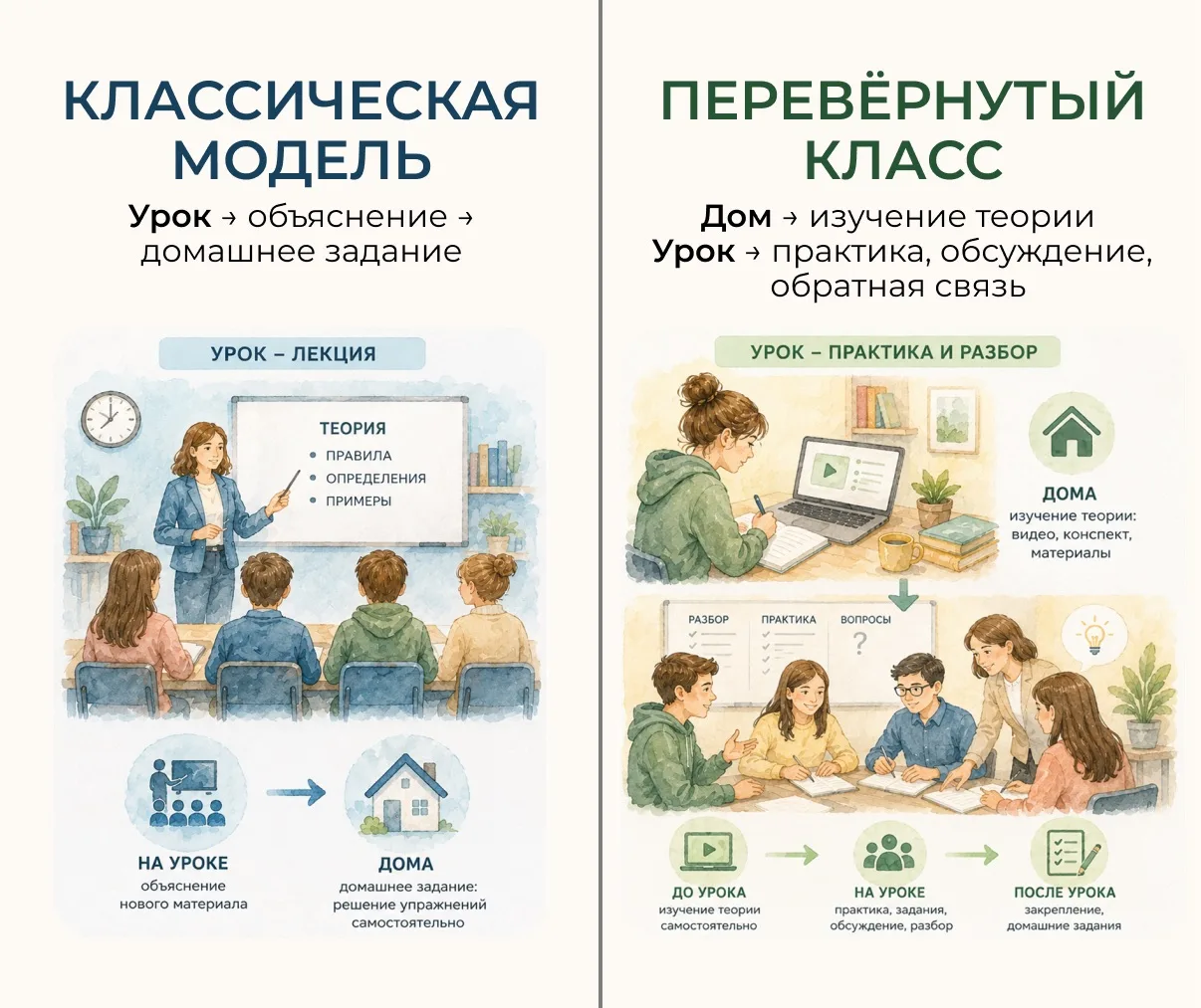 Что такое перевернутый класс простыми словами?