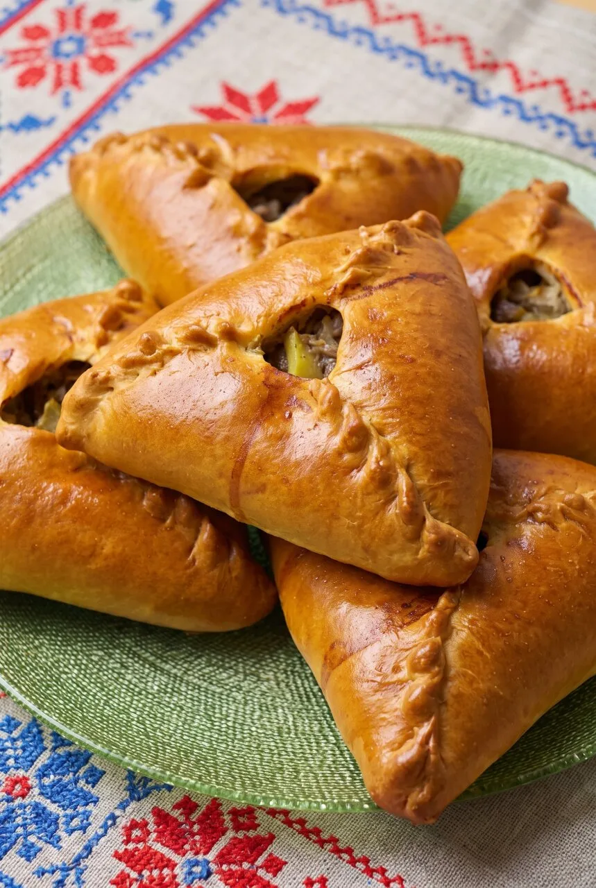 ЭЧПОЧМАКИ С МЯСОМ И КАРТОШКОЙ: МЯГКИЕ ТРЕУГОЛЬНЫЕ ПИРОГИ С СОЧНОЙ НАЧИНКОЙ К ОБЕДУ