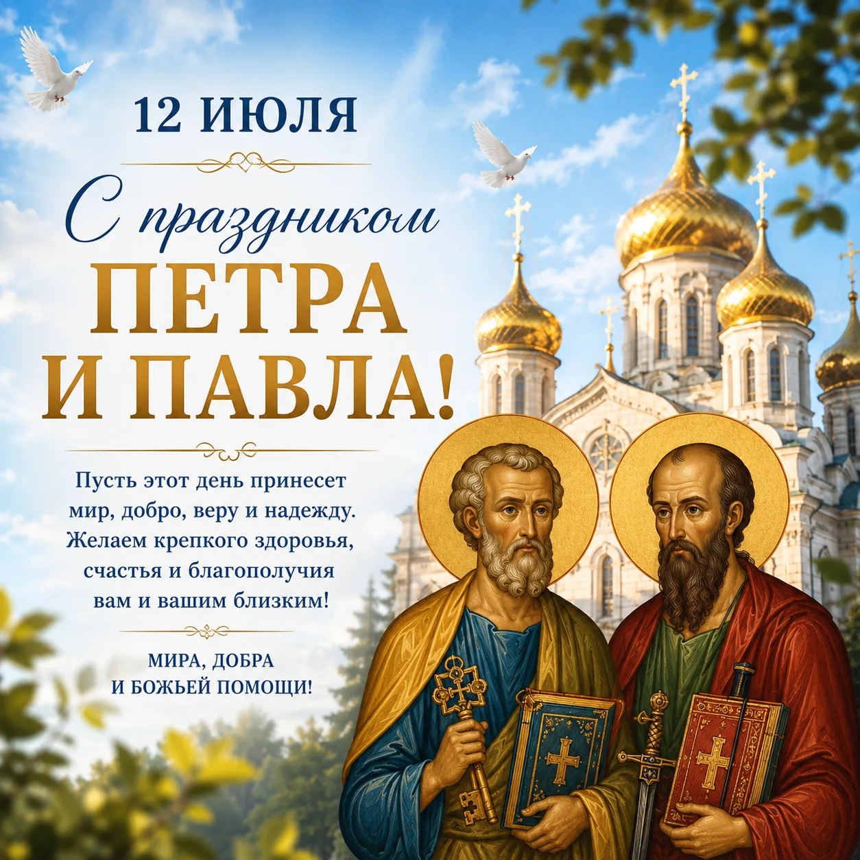 ✨ С праздником Петра и Павла!