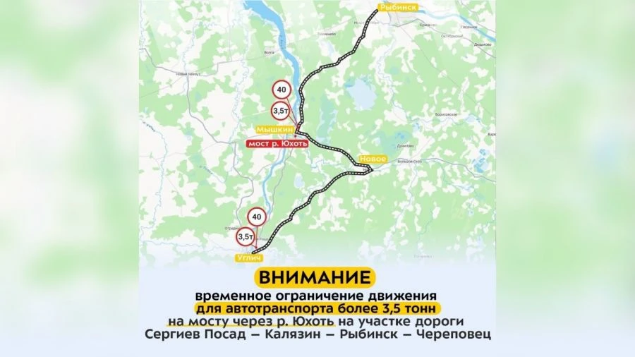 🚛🚨 Мост через Юхоть закрыли для грузовиков